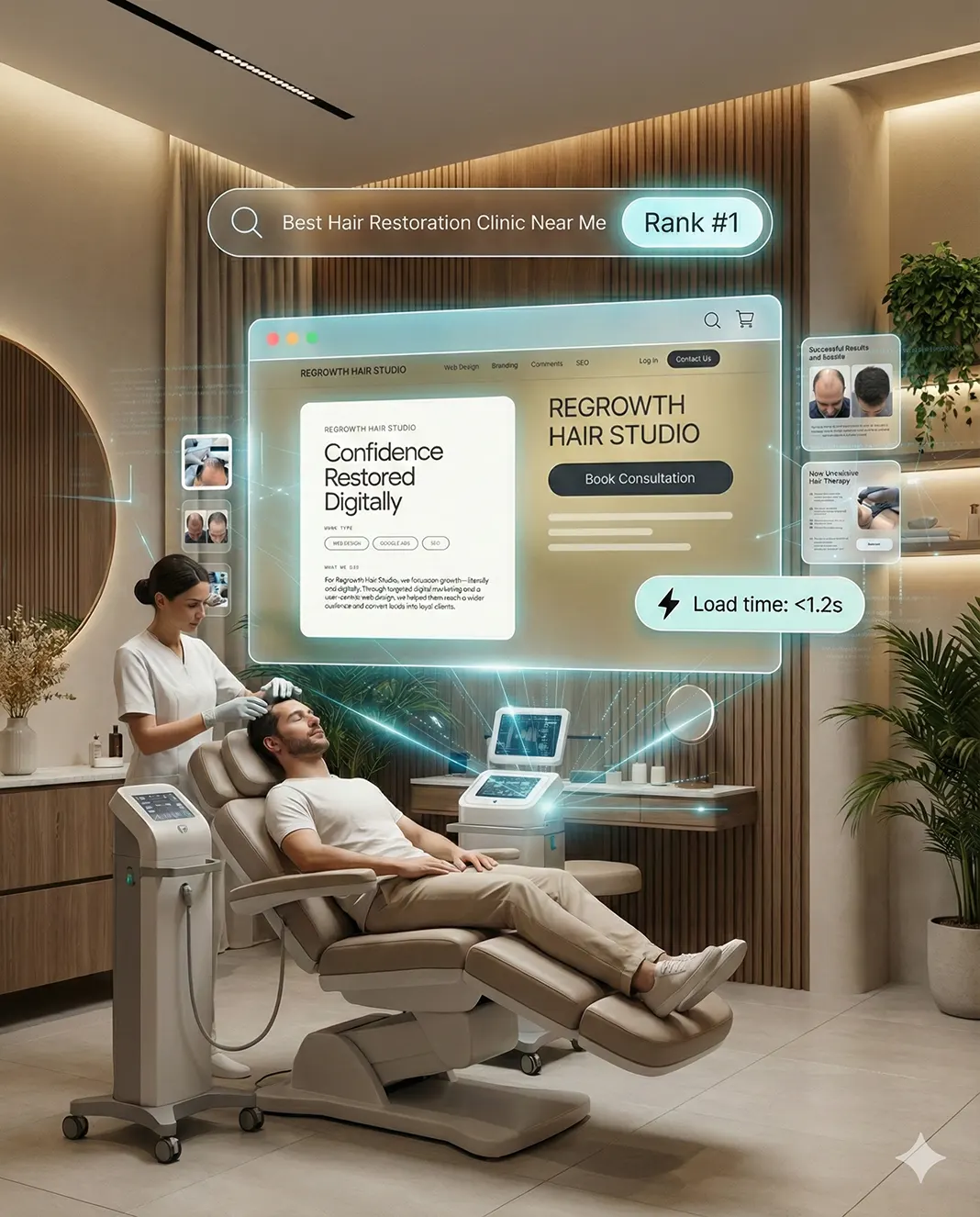 Regrowth Hair Studio Case Study Banner