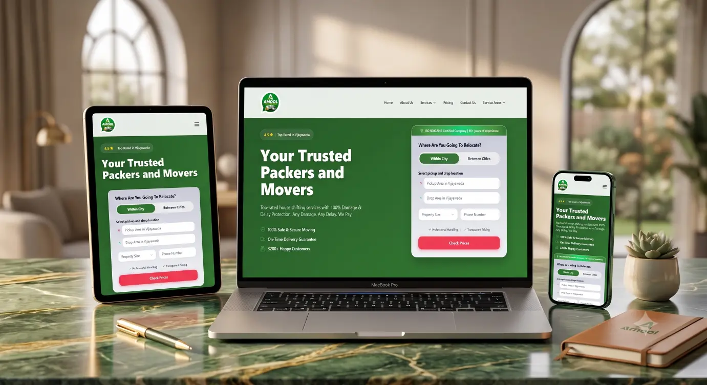 Amool Packers and Movers Case Study Banner