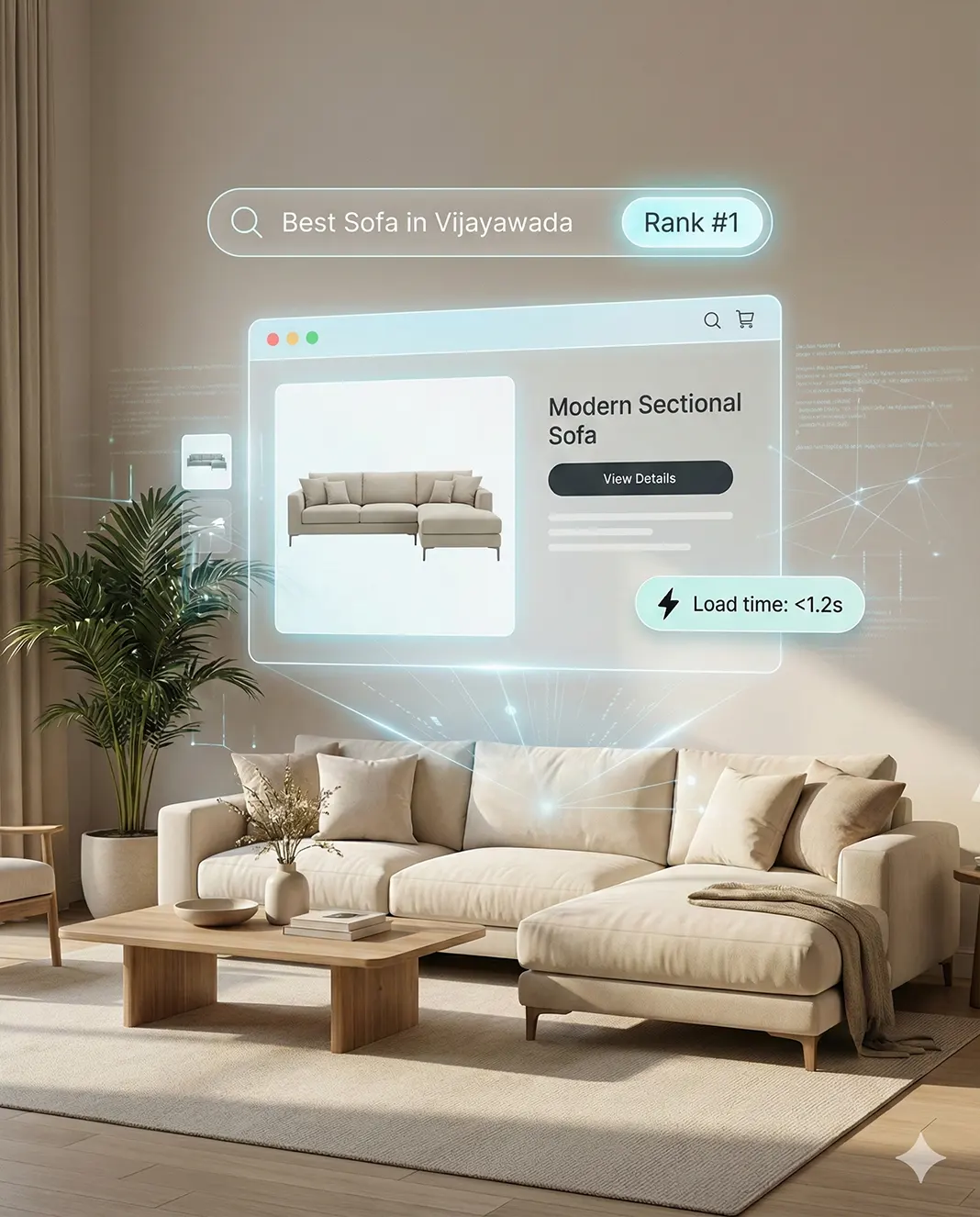 Furniture Park Google Ads and Performance Max campaigns in Vijayawada